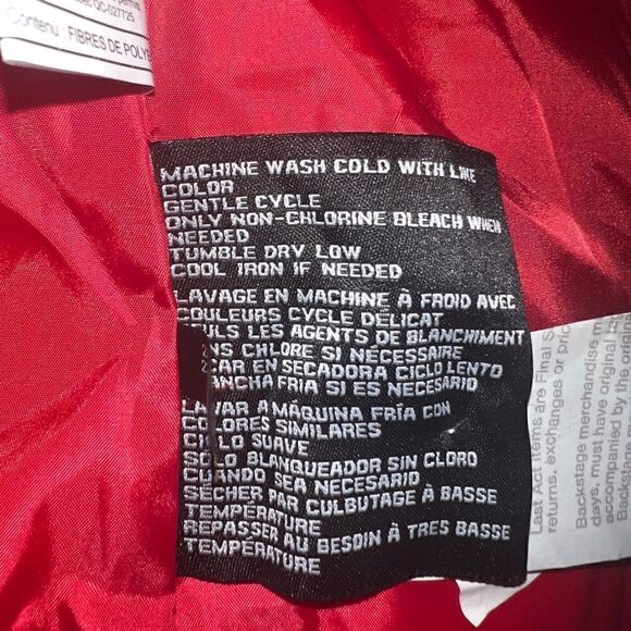 GUESS Womens High-Shine Hooded Puffer Coat Hooded Hot Orange Medium NWOT - Picture 9 of 9